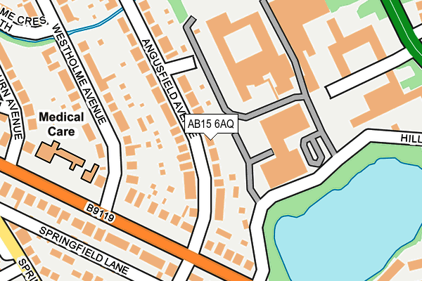 AB15 6AQ map - OS OpenMap – Local (Ordnance Survey) AB15 6AQ map - OS OpenMap – Local (Ordnance Survey)