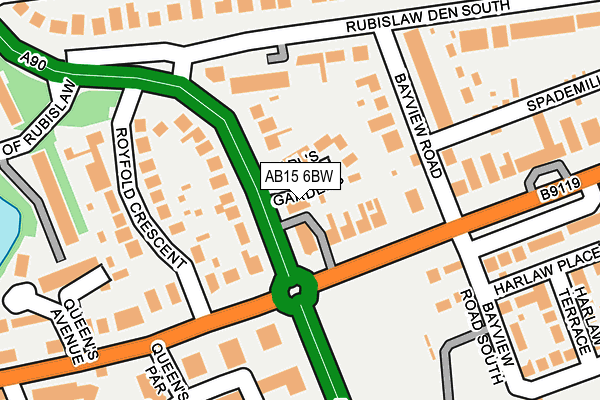 AB15 6BW map - OS OpenMap – Local (Ordnance Survey) AB15 6BW map - OS OpenMap – Local (Ordnance Survey)