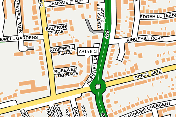 AB15 6DJ map - OS OpenMap – Local (Ordnance Survey) AB15 6DJ map - OS OpenMap – Local (Ordnance Survey)