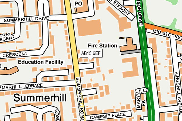 AB15 6EF map - OS OpenMap – Local (Ordnance Survey) AB15 6EF map - OS OpenMap – Local (Ordnance Survey)