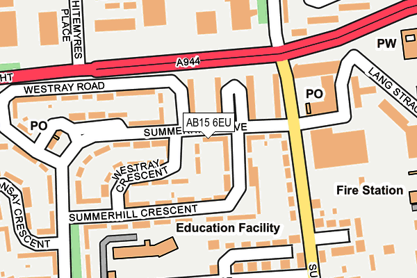 AB15 6EU map - OS OpenMap – Local (Ordnance Survey) AB15 6EU map - OS OpenMap – Local (Ordnance Survey)