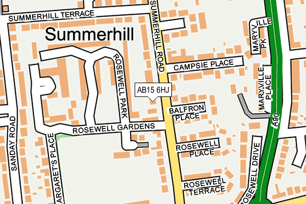 AB15 6HJ map - OS OpenMap – Local (Ordnance Survey) AB15 6HJ map - OS OpenMap – Local (Ordnance Survey)