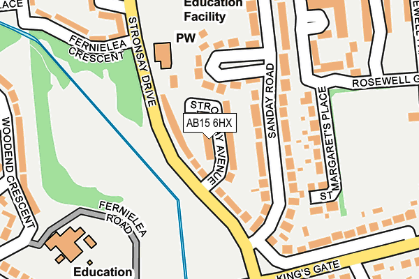 AB15 6HX map - OS OpenMap – Local (Ordnance Survey) AB15 6HX map - OS OpenMap – Local (Ordnance Survey)