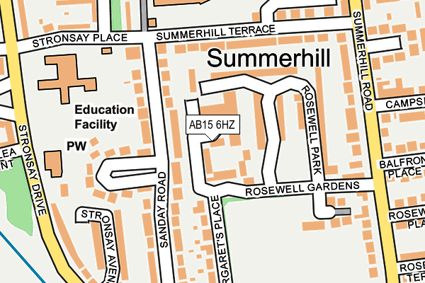 AB15 6HZ map - OS OpenMap – Local (Ordnance Survey) AB15 6HZ map - OS OpenMap – Local (Ordnance Survey)