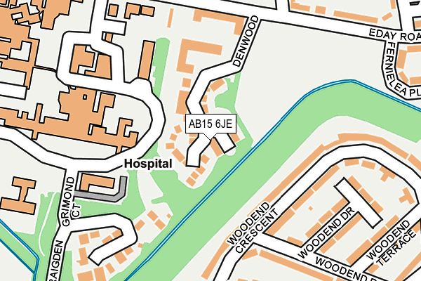 AB15 6JE map - OS OpenMap – Local (Ordnance Survey) AB15 6JE map - OS OpenMap – Local (Ordnance Survey)