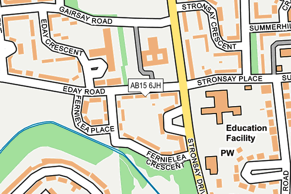 AB15 6JH map - OS OpenMap – Local (Ordnance Survey) AB15 6JH map - OS OpenMap – Local (Ordnance Survey)