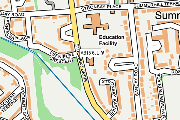 AB15 6JL map - OS OpenMap – Local (Ordnance Survey) AB15 6JL map - OS OpenMap – Local (Ordnance Survey)