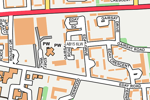 AB15 6LW map - OS OpenMap – Local (Ordnance Survey) AB15 6LW map - OS OpenMap – Local (Ordnance Survey)