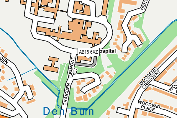 AB15 6XZ map - OS OpenMap – Local (Ordnance Survey) AB15 6XZ map - OS OpenMap – Local (Ordnance Survey)