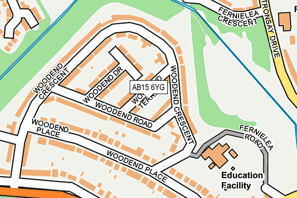 AB15 6YG map - OS OpenMap – Local (Ordnance Survey) AB15 6YG map - OS OpenMap – Local (Ordnance Survey)