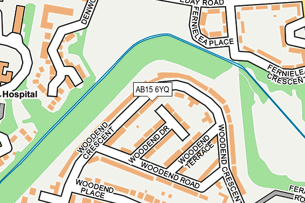 AB15 6YQ map - OS OpenMap – Local (Ordnance Survey) AB15 6YQ map - OS OpenMap – Local (Ordnance Survey)