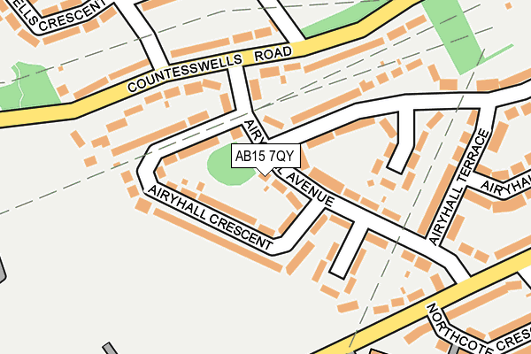 AB15 7QY map - OS OpenMap – Local (Ordnance Survey)