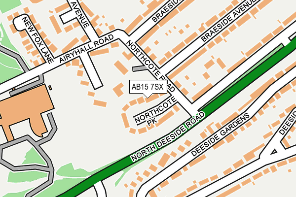 AB15 7SX map - OS OpenMap – Local (Ordnance Survey) AB15 7SX map - OS OpenMap – Local (Ordnance Survey)