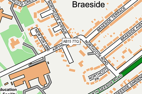 AB15 7TQ map - OS OpenMap – Local (Ordnance Survey) AB15 7TQ map - OS OpenMap – Local (Ordnance Survey)