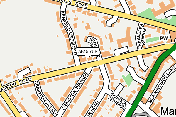 AB15 7UR map - OS OpenMap – Local (Ordnance Survey) AB15 7UR map - OS OpenMap – Local (Ordnance Survey)