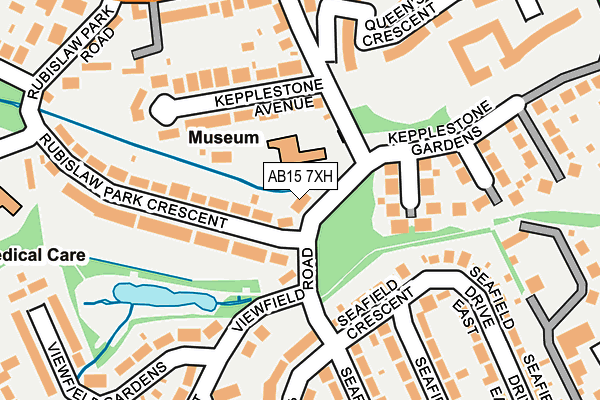 AB15 7XH map - OS OpenMap – Local (Ordnance Survey) AB15 7XH map - OS OpenMap – Local (Ordnance Survey)