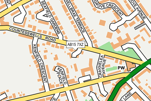 AB15 7XZ map - OS OpenMap – Local (Ordnance Survey) AB15 7XZ map - OS OpenMap – Local (Ordnance Survey)