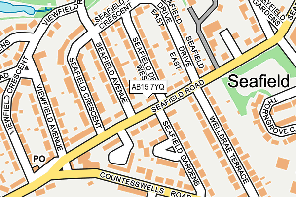 AB15 7YQ map - OS OpenMap – Local (Ordnance Survey) AB15 7YQ map - OS OpenMap – Local (Ordnance Survey)