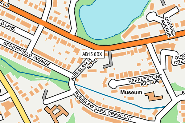 AB15 8BX map - OS OpenMap – Local (Ordnance Survey) AB15 8BX map - OS OpenMap – Local (Ordnance Survey)