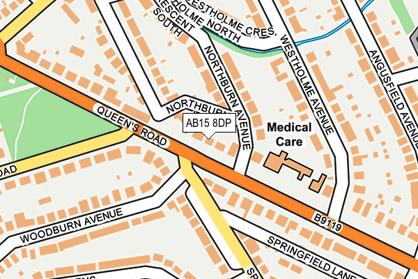 AB15 8DP map - OS OpenMap – Local (Ordnance Survey) AB15 8DP map - OS OpenMap – Local (Ordnance Survey)