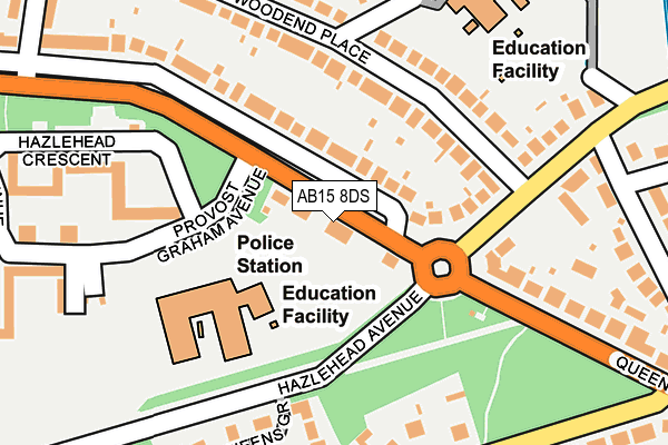 AB15 8DS map - OS OpenMap – Local (Ordnance Survey) AB15 8DS map - OS OpenMap – Local (Ordnance Survey)