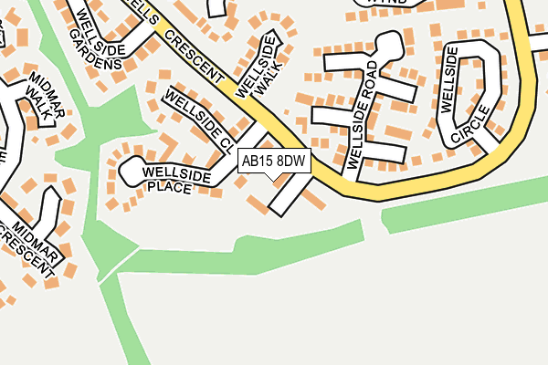 AB15 8DW map - OS OpenMap – Local (Ordnance Survey) AB15 8DW map - OS OpenMap – Local (Ordnance Survey)