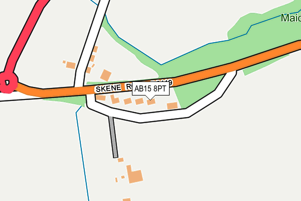 AB15 8PT map - OS OpenMap – Local (Ordnance Survey) AB15 8PT map - OS OpenMap – Local (Ordnance Survey)
