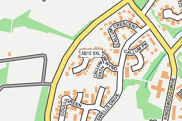 AB15 8XL map - OS OpenMap – Local (Ordnance Survey) AB15 8XL map - OS OpenMap – Local (Ordnance Survey)