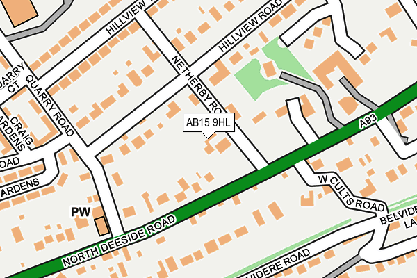 AB15 9HL map - OS OpenMap – Local (Ordnance Survey) AB15 9HL map - OS OpenMap – Local (Ordnance Survey)