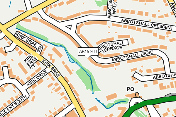 AB15 9JJ map - OS OpenMap – Local (Ordnance Survey) AB15 9JJ map - OS OpenMap – Local (Ordnance Survey)