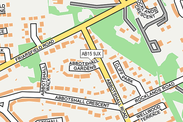 AB15 9JX map - OS OpenMap – Local (Ordnance Survey) AB15 9JX map - OS OpenMap – Local (Ordnance Survey)