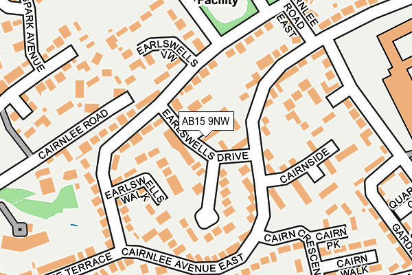 AB15 9NW map - OS OpenMap – Local (Ordnance Survey) AB15 9NW map - OS OpenMap – Local (Ordnance Survey)