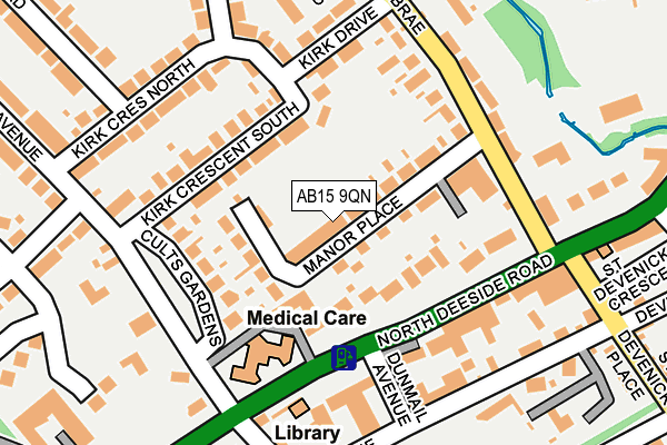 AB15 9QN map - OS OpenMap – Local (Ordnance Survey) AB15 9QN map - OS OpenMap – Local (Ordnance Survey)