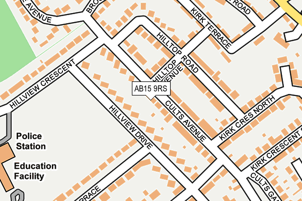 AB15 9RS map - OS OpenMap – Local (Ordnance Survey) AB15 9RS map - OS OpenMap – Local (Ordnance Survey)