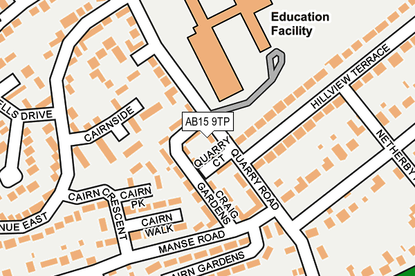 AB15 9TP map - OS OpenMap – Local (Ordnance Survey) AB15 9TP map - OS OpenMap – Local (Ordnance Survey)