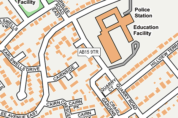 AB15 9TR map - OS OpenMap – Local (Ordnance Survey) AB15 9TR map - OS OpenMap – Local (Ordnance Survey)