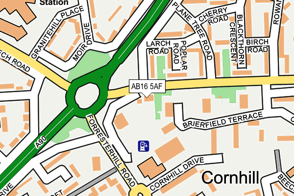 AB16 5AF map - OS OpenMap – Local (Ordnance Survey) AB16 5AF map - OS OpenMap – Local (Ordnance Survey)