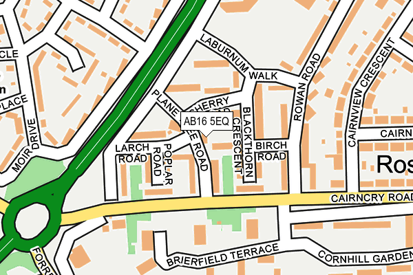 AB16 5EQ map - OS OpenMap – Local (Ordnance Survey) AB16 5EQ map - OS OpenMap – Local (Ordnance Survey)
