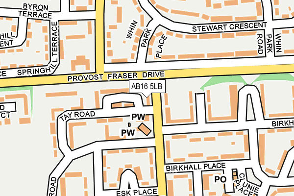 AB16 5LB map - OS OpenMap – Local (Ordnance Survey) AB16 5LB map - OS OpenMap – Local (Ordnance Survey)