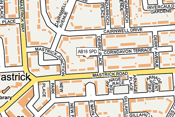 AB16 5PD map - OS OpenMap – Local (Ordnance Survey) AB16 5PD map - OS OpenMap – Local (Ordnance Survey)