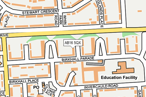 AB16 5QX map - OS OpenMap – Local (Ordnance Survey) AB16 5QX map - OS OpenMap – Local (Ordnance Survey)