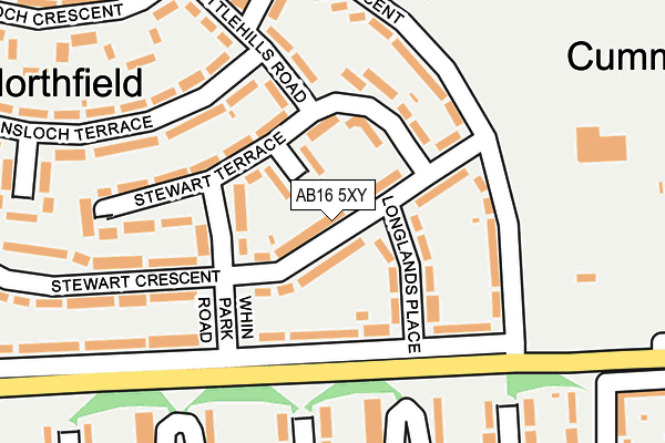 AB16 5XY map - OS OpenMap – Local (Ordnance Survey)