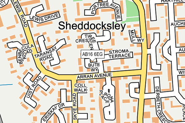 AB16 6EG map - OS OpenMap – Local (Ordnance Survey) AB16 6EG map - OS OpenMap – Local (Ordnance Survey)