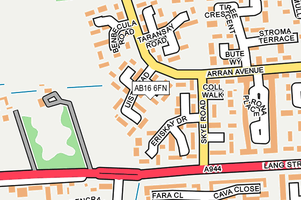 AB16 6FN map - OS OpenMap – Local (Ordnance Survey) AB16 6FN map - OS OpenMap – Local (Ordnance Survey)