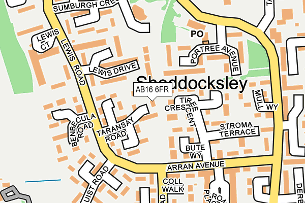 AB16 6FR map - OS OpenMap – Local (Ordnance Survey) AB16 6FR map - OS OpenMap – Local (Ordnance Survey)