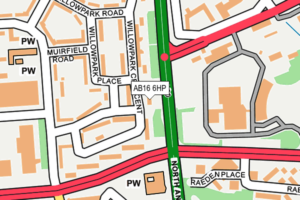 AB16 6HP map - OS OpenMap – Local (Ordnance Survey) AB16 6HP map - OS OpenMap – Local (Ordnance Survey)