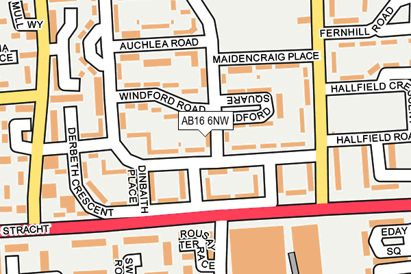 AB16 6NW map - OS OpenMap – Local (Ordnance Survey) AB16 6NW map - OS OpenMap – Local (Ordnance Survey)