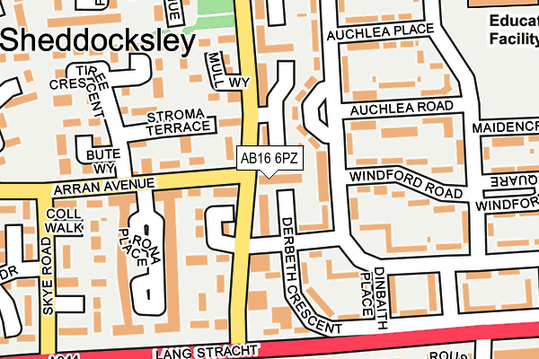AB16 6PZ map - OS OpenMap – Local (Ordnance Survey) AB16 6PZ map - OS OpenMap – Local (Ordnance Survey)