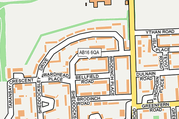 AB16 6QA map - OS OpenMap – Local (Ordnance Survey) AB16 6QA map - OS OpenMap – Local (Ordnance Survey)