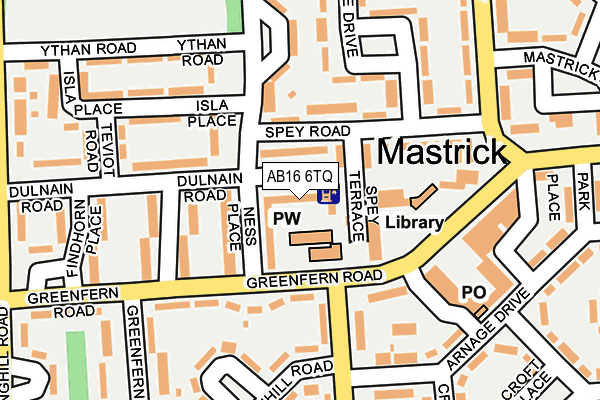 AB16 6TQ map - OS OpenMap – Local (Ordnance Survey) AB16 6TQ map - OS OpenMap – Local (Ordnance Survey)